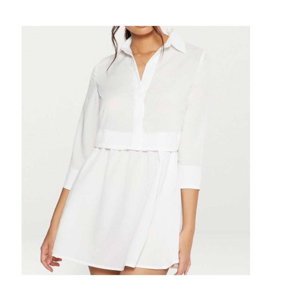 PrettyLittleThing White Mini Dress